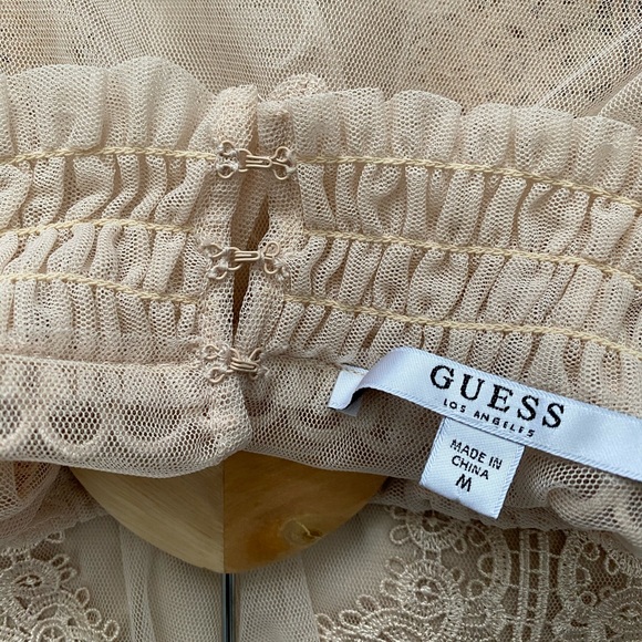 *NEW* Guess Dusty Pink Balloon Sleeve Top - Picture 5 of 5